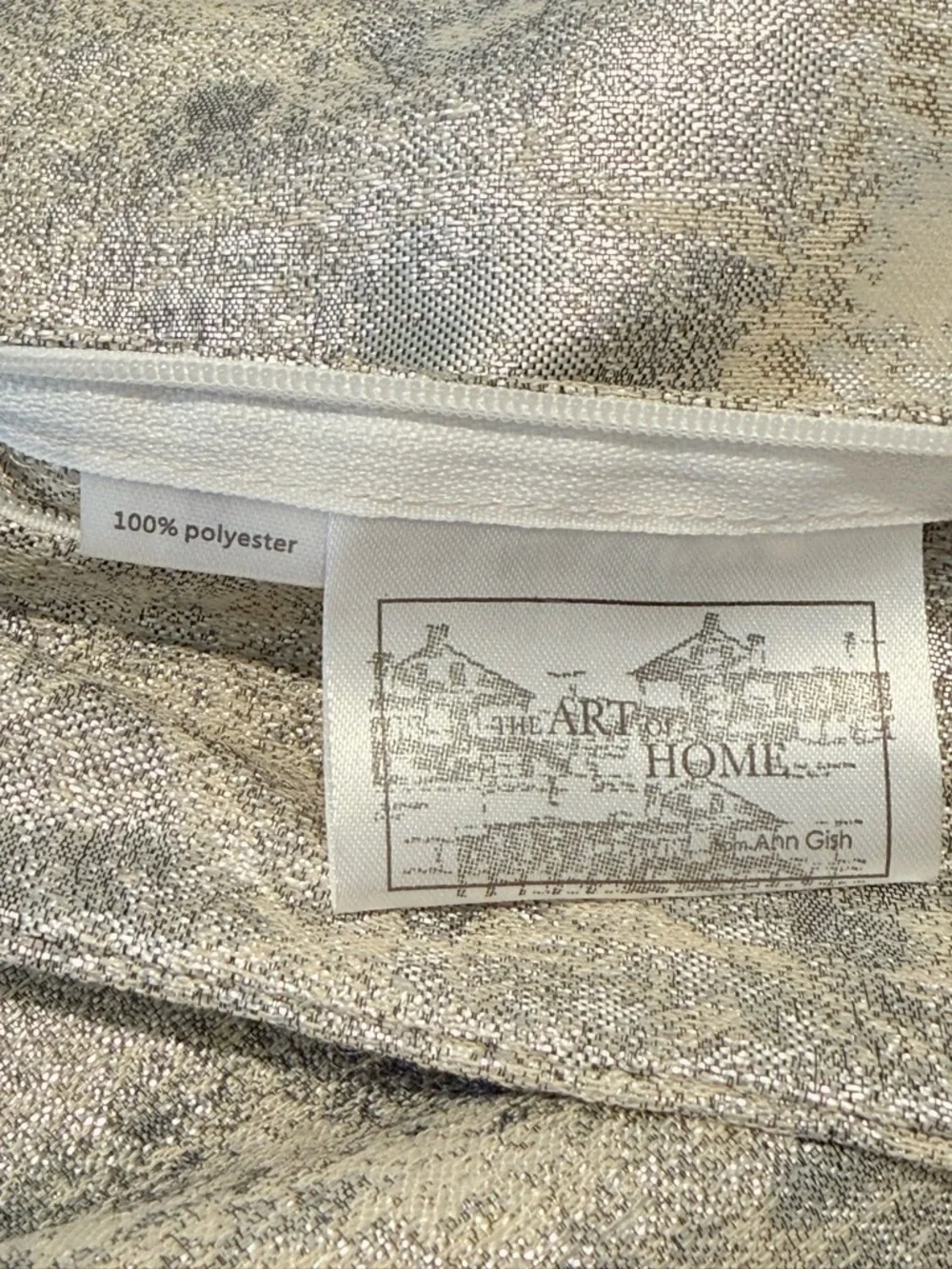 The Art Of Home Ann Gish King Duvet Set Terrazzo Silver New $525 W/Pillow Shams